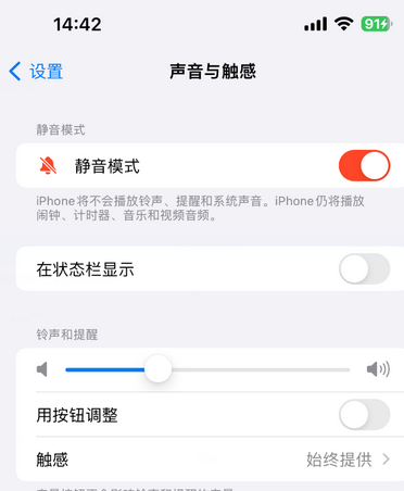 安丘苹果15Pro维修网点分享iPhone15Pro系列机型中隐藏静音图标 